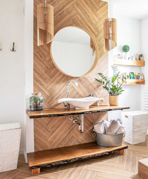 Badezimmer im Boho-Stil